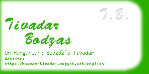 tivadar bodzas business card